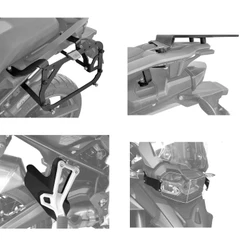 Kit Scam BMW F 750GS 850GS - suporte bau traseiro e lateral + protetor perna e Protetor farol em policarbonato