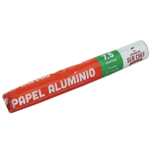 ROLO PAPEL ALUMINIO 0,30 X 7,5 MT - BOREDA ( KIT 3 UNIDADES )