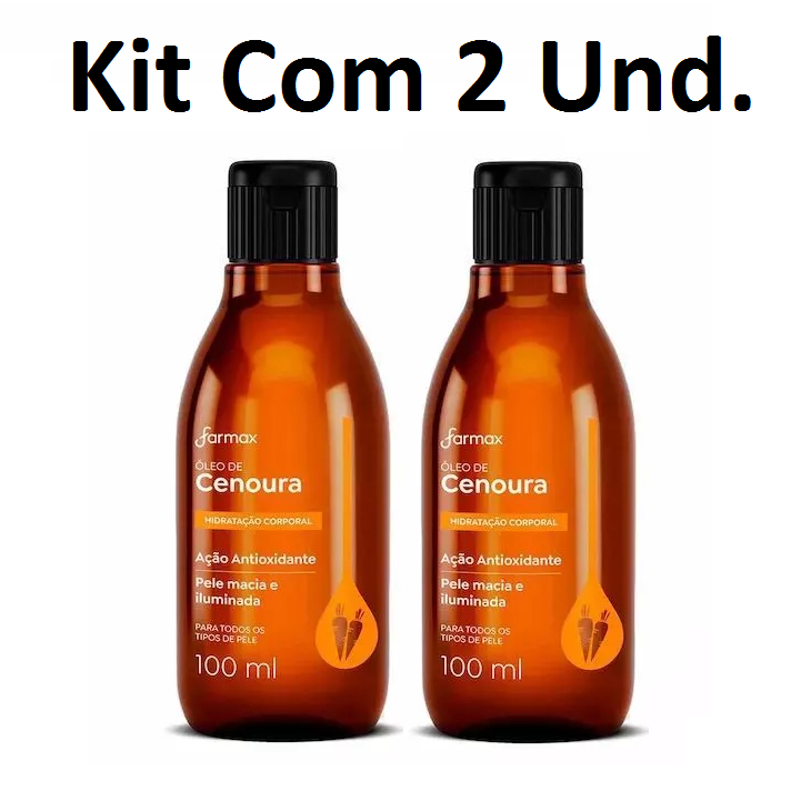 Kit 2 Óleo Capilar e Corporal Cenoura 100ml - Farmax