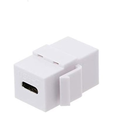Plugue Usb-c Type-c Branco Keystone Para Painel De Tomada