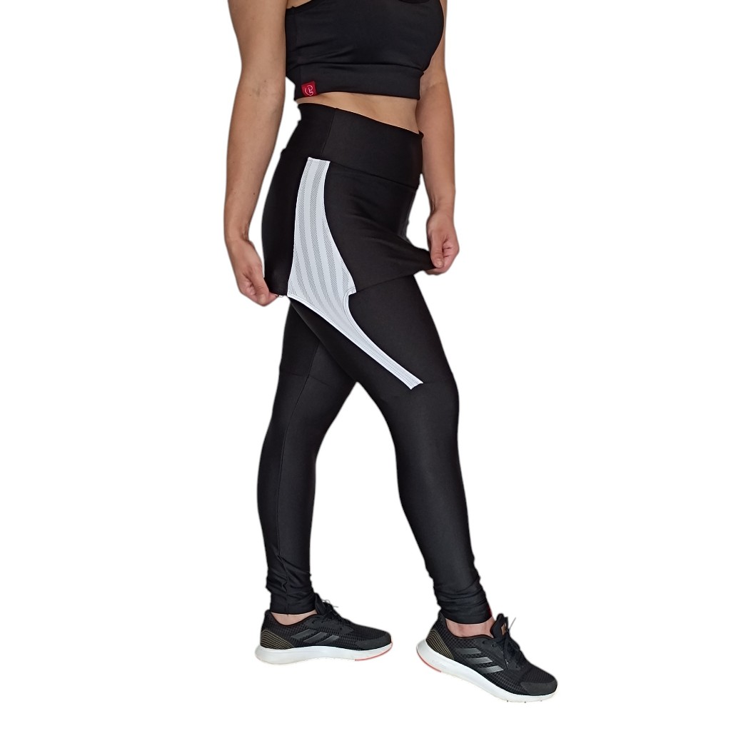 Legging Saia estilo Tapa bumbum Academia Fitness Treino Legging com Saia