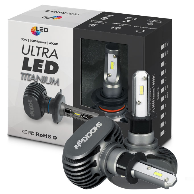 KIT LAMPADA ULTRALED TITANIUM 6000K 12V 50W 5000LM SHOCKlight