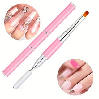 Pincel Polygel 2 Em 1 Espátula Pincel Gel Unhas Porcelana em Oferta na Shopee