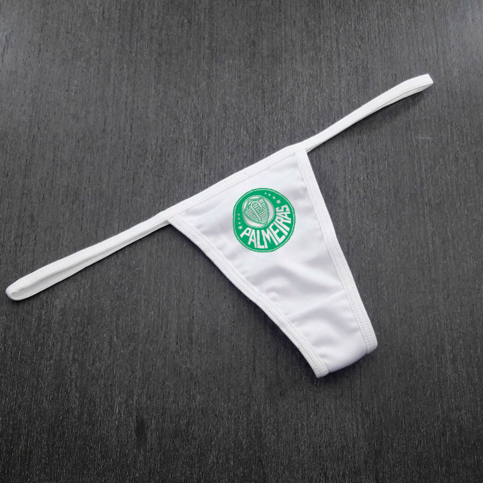 Calcinha Palmeiras Fio Dental Verde Sociedade Esportiva Mancha Verdão SEP Time Palestra Italia Porco