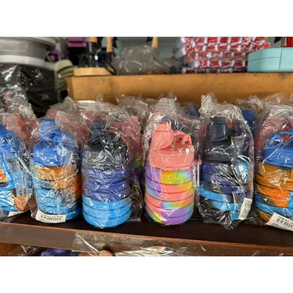 Garrafa de água dobrável  de silicone para viagem Garrafa de bebida 500ML