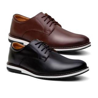 Kit 2 Pares de Sapato Social Masculino Oxford Ingles Elegante de Couro Premium Confortável Estiloso Promoção Envio Ja em Oferta na Shopee
