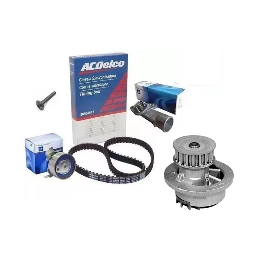 Kit Correia Dentada Tensor Válvula Termostática Bomba D'água Cobalt Corsa Meriva Montana Spin 1.8 8v