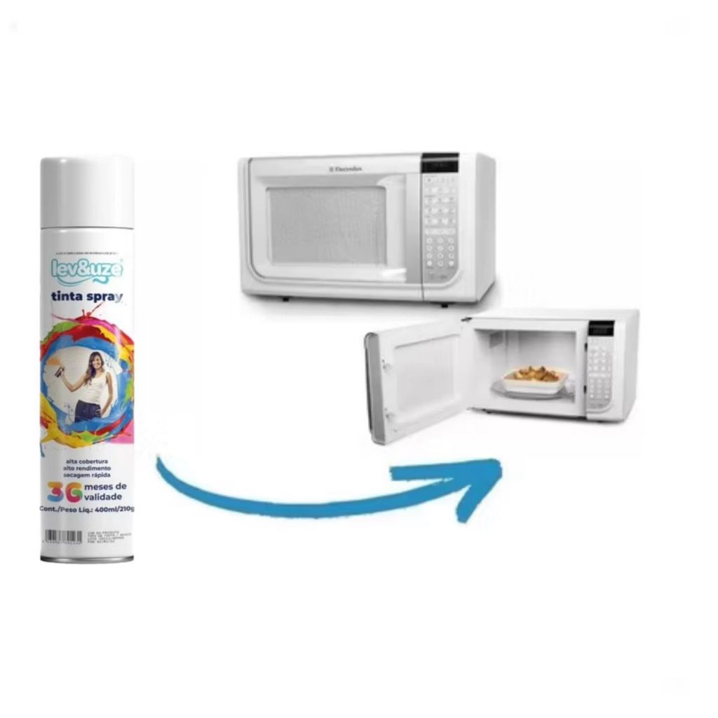 Tinta P/ Forno E Microondas Branca INTERNO E EXTERNO Alta Temperatura 400ml