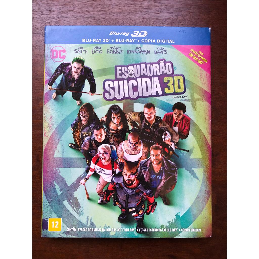 Blu Ray Esquadrão Suicida - Blu Ray + 3D - Luva