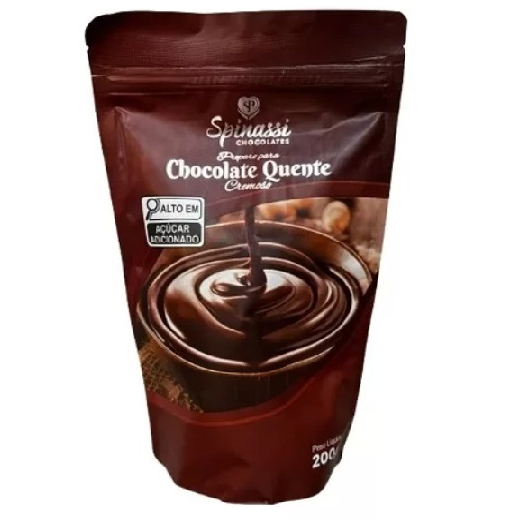 Chocolate Suíço Cremoso Campos do Jordão Cacau 200g Spinassi Beber Quente ou Gelado