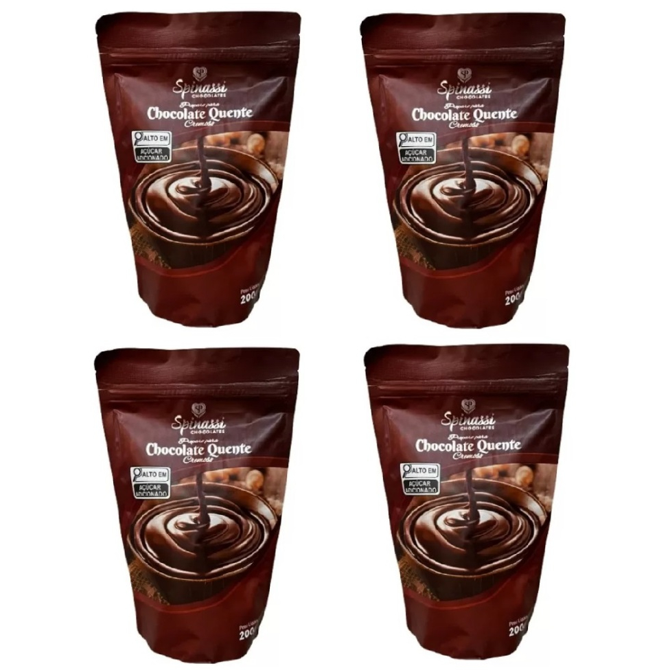 kit 4 Chocolate Cremoso Europeu Quente Campos Do Jordão Spinassi Suisse