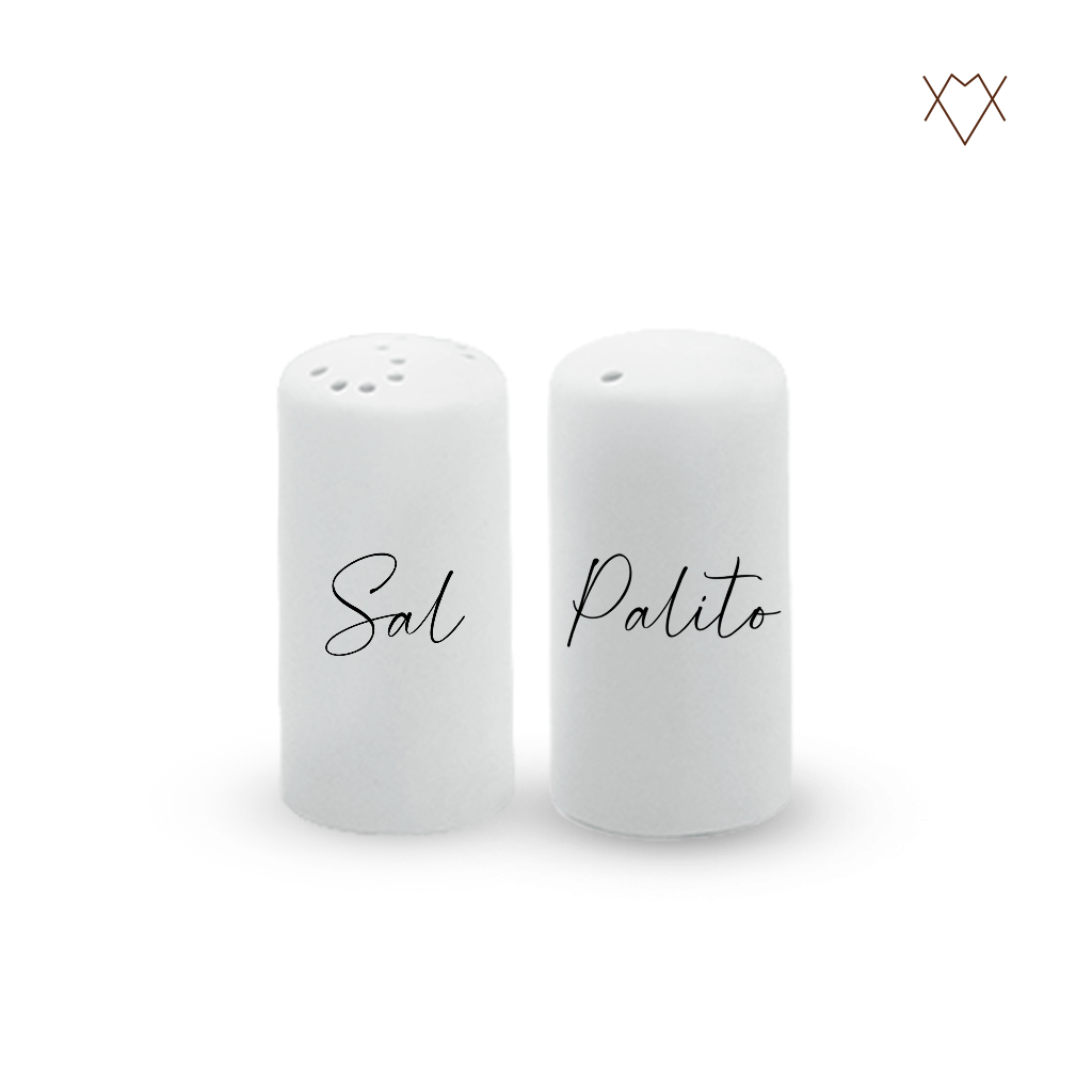 Kit Cozinha Saleiro e Paliteiro de Porcelana em Oferta na Shopee