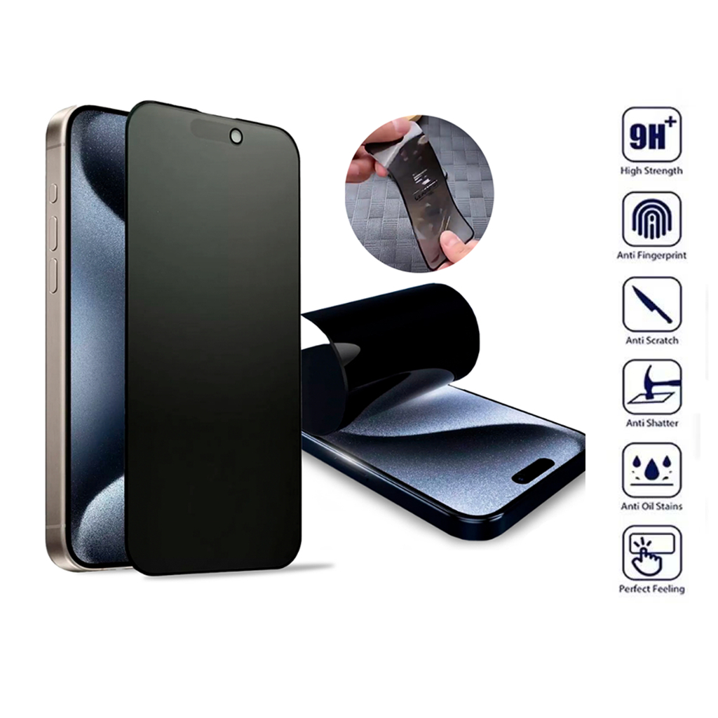 Pelicula de Ceramica 9D Privacidade  Anti Spy Para Samsung A04 A04S A04 CORE A04E A14 A24 A34 A54