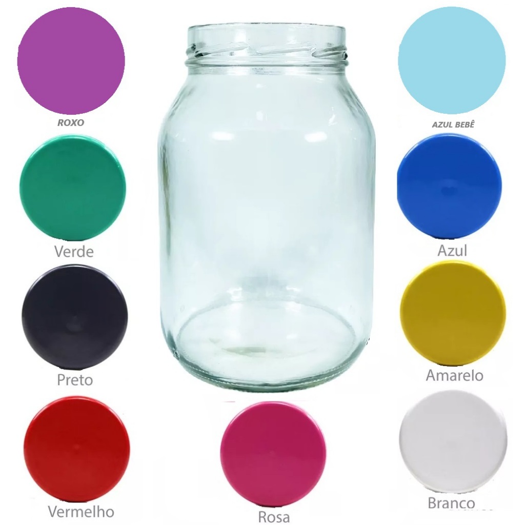 3 Pote de 2 Litros de Vidro Grande Com Tampa, a Escolher. Ideal Para Kombucha e Conservas em Geral. em Oferta na Shopee