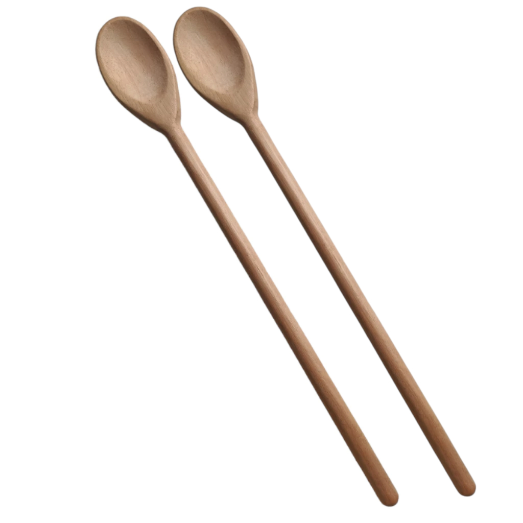 Kit 2 Colher De Pau Madeira Grande 60 Cm Rústica Multiuso