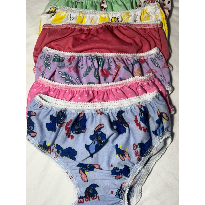 Kit 10 Calcinhas infantis do P ao GG estampas e cores são sortidas. em Oferta na Shopee