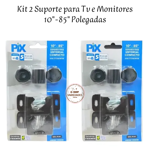 Kit Suporte Fixo para Parede E Painel P/ Smart TV LED LCD 4K10 24 32 43 50 55 60 75 100 Polegadas