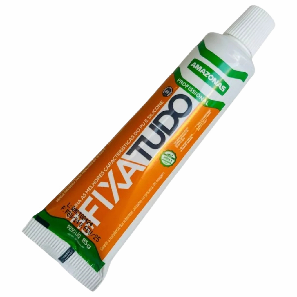Fixa Tudo Amazonas - Bisnaga 85g Cola Metal Plastico Louça Madeira Vidro Pedras