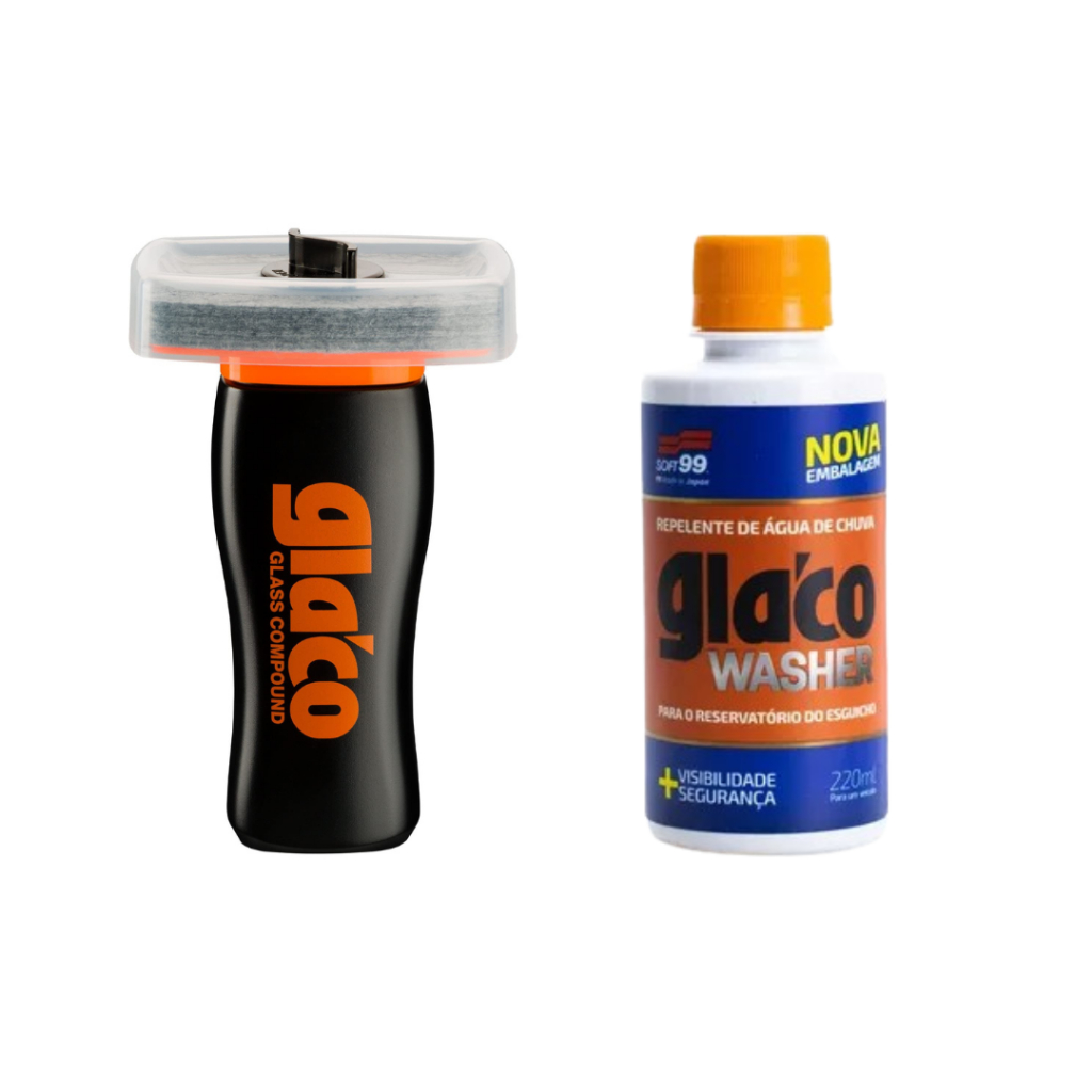 Kit Glaco Glass Compound + Glaco Washer em Oferta na Shopee