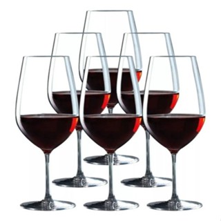 Jogo 6 Taças De Cristal Para Vinhos, água E Drinks 430ml Classico elegante