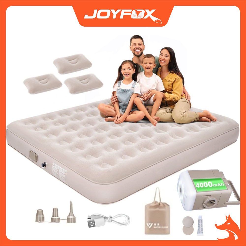 Colchão Inflável Casal King 203*183*28cm Com Bomba Inflável De Bateria De Lítio Embutida E Removível