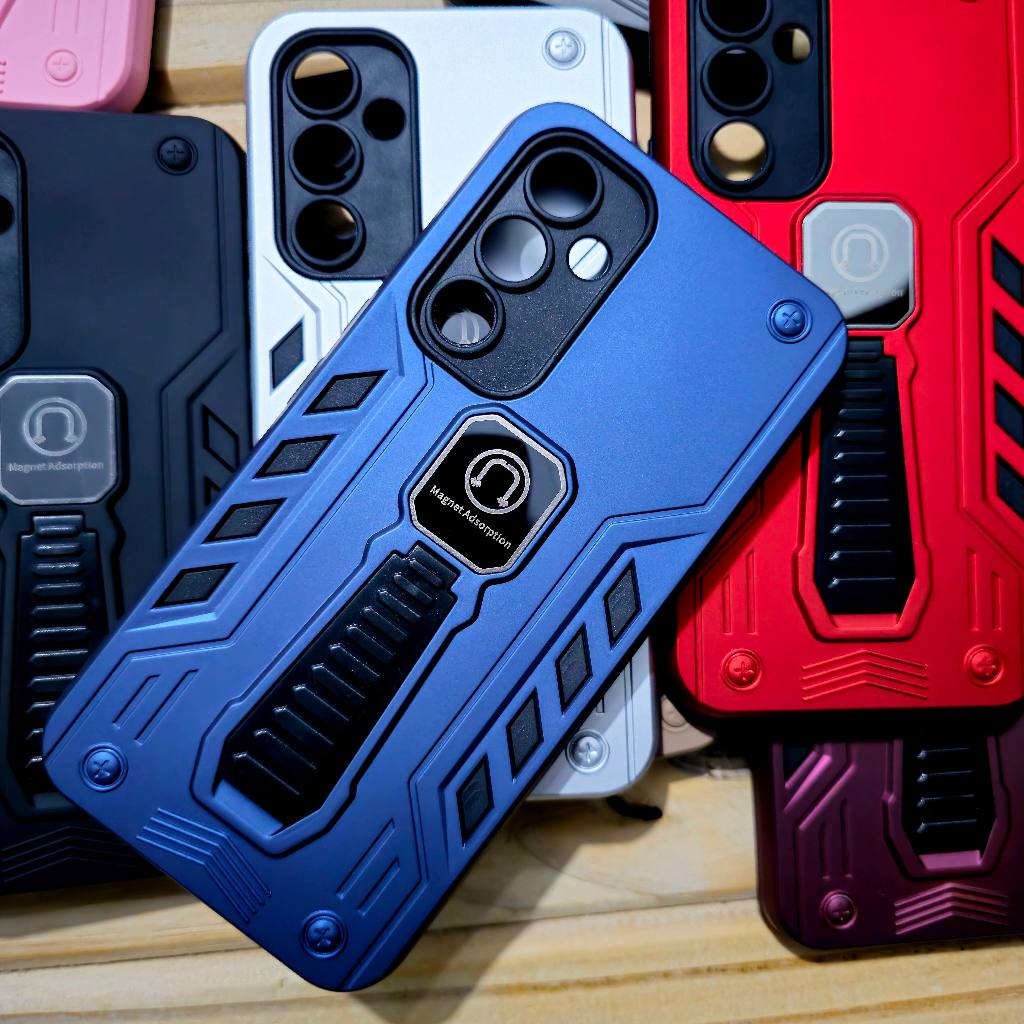 Capa capinha anti impacto silicone com Suporte para Samsung A15 / A55 / A35 / A56 / A36 / A26 / A54 / A14 - Magnética em Oferta na Shopee