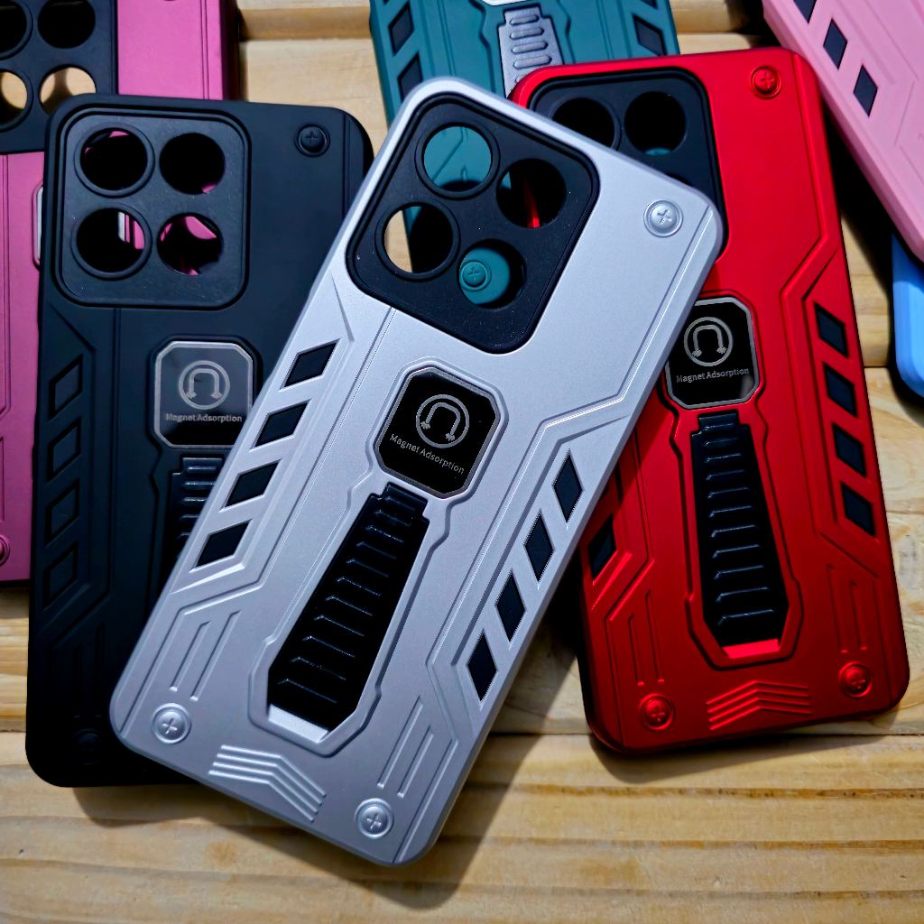 Capa capinha anti impacto silicone com Suporte para Motorola Moto G75 G55 G35 ED