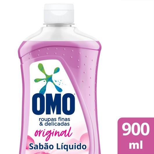 Sabao Liquido OMO Roupas Finas e Delicadas Original 900ml | Lava Roupas Líquido OMO Cuidado com Tecidos Sensíveis