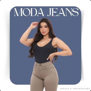 Calça Skinny Feminina Bege Cintura Alta, Levanta Bumbum Wesen Jeans em Oferta na Shopee