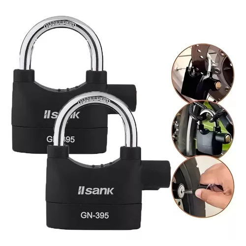 Kit 2 Cadeados Segredo Trava Segurança Alarme Som Anti-furto em Oferta na Shopee