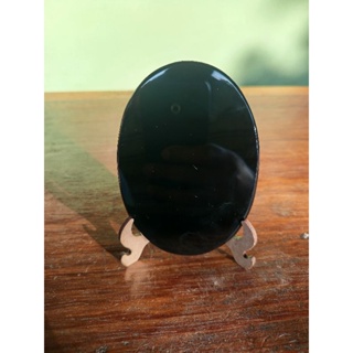 espelho obisidiana negra base 10 cm em Oferta na Shopee