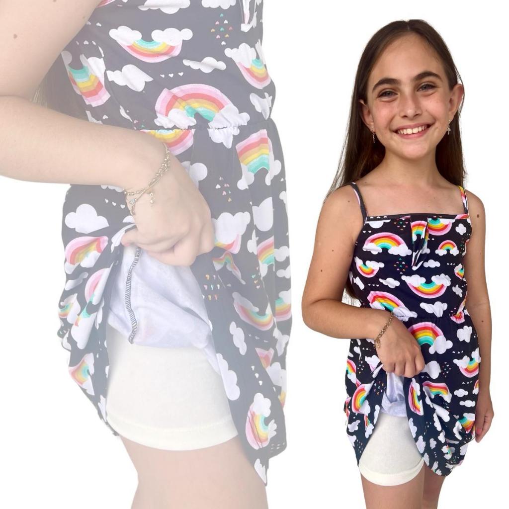 Kit 3 Shortinho de usar com vestido Infantil Menina Box 1/2/3/4/6/8/10