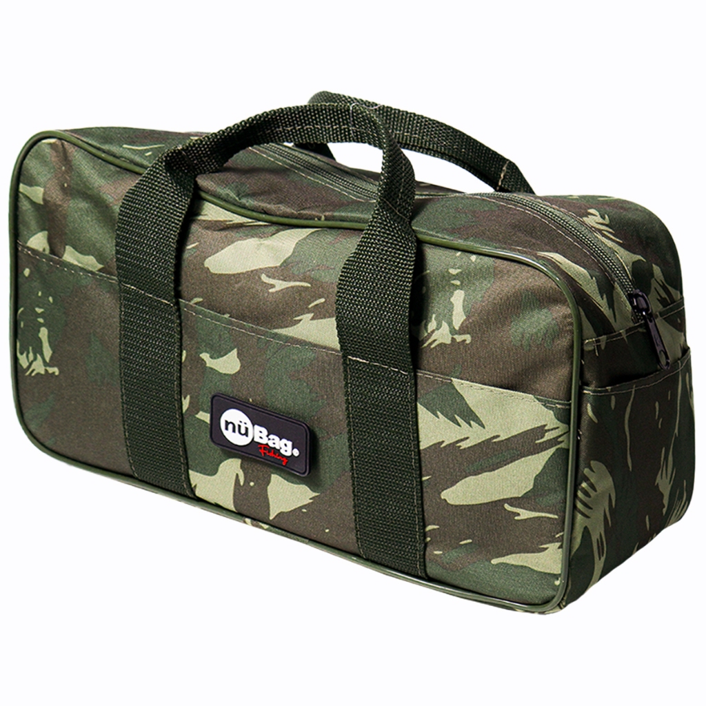 Jogo Bolsas de Pesca Camuflada Organizador Carretilha Molinete Anzol Chumbada de Pescador Resistente