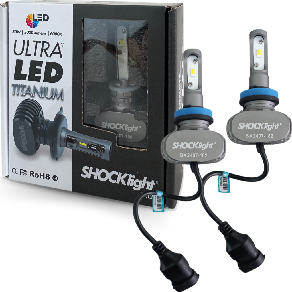 Lâmpada Ultra Led Titanium SLL-60011T H9/11 6000k Shocklight