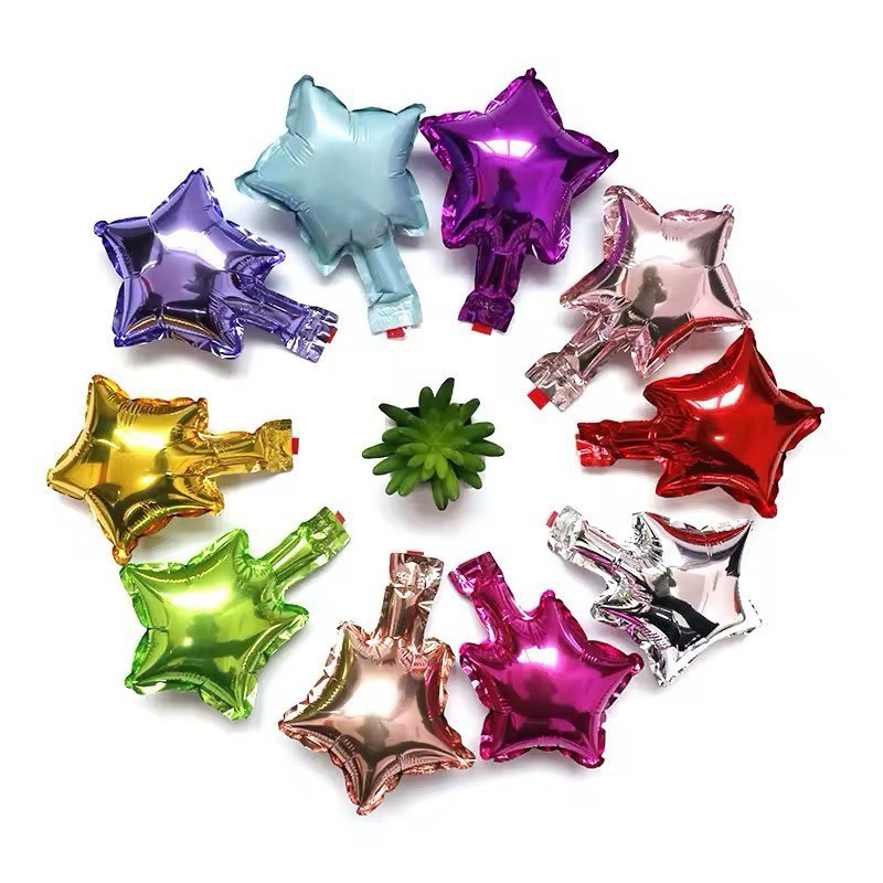 50 Balão Metalizado Mini Estrela 10cm 5 Polegadas Prata Dourado Verde Azul Vermelho em Oferta na Shopee