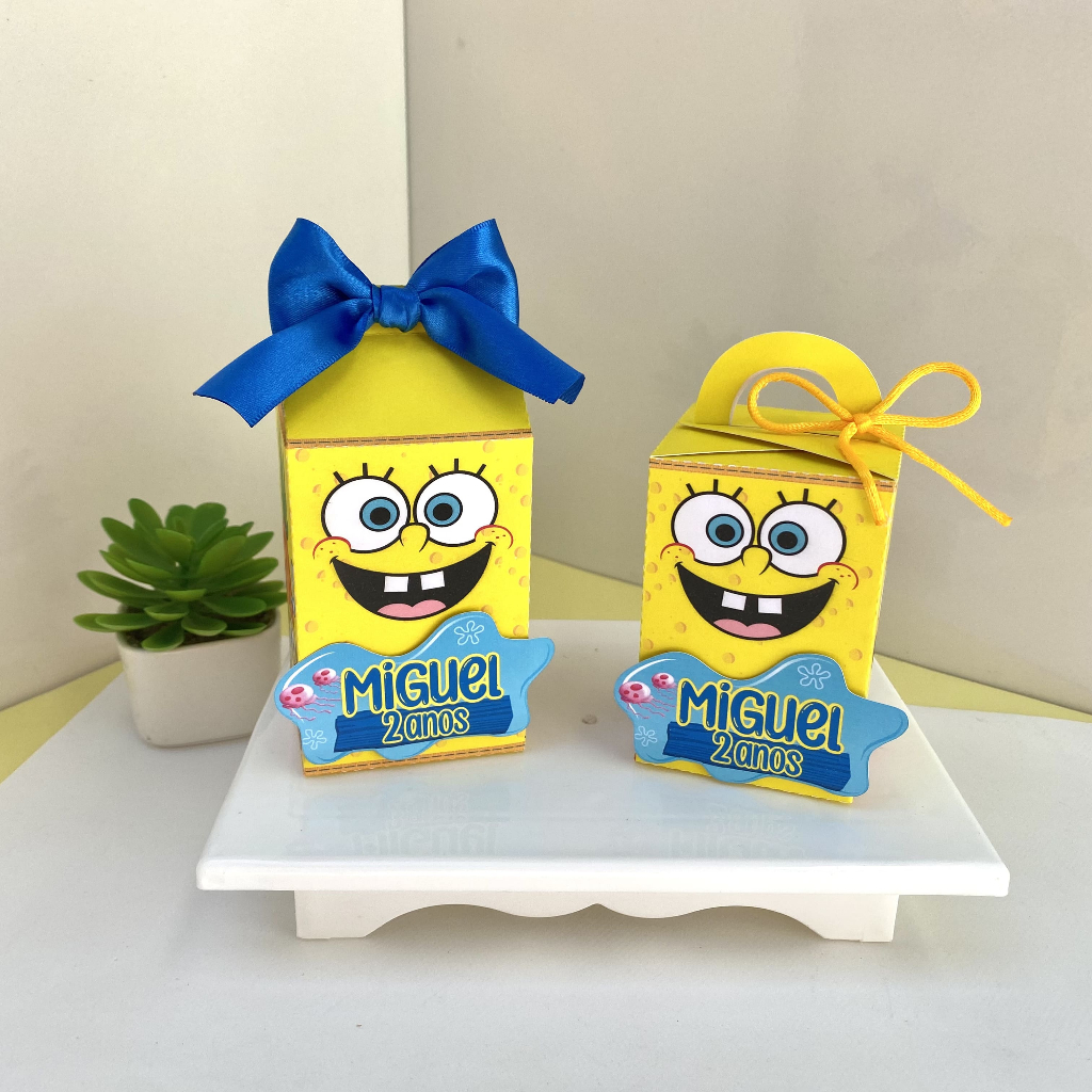 KIT Festa Personalizados Bob Esponja | Lembrancinhas/Caixas Para Anivérsarios | Mimos | Pegue Monte
