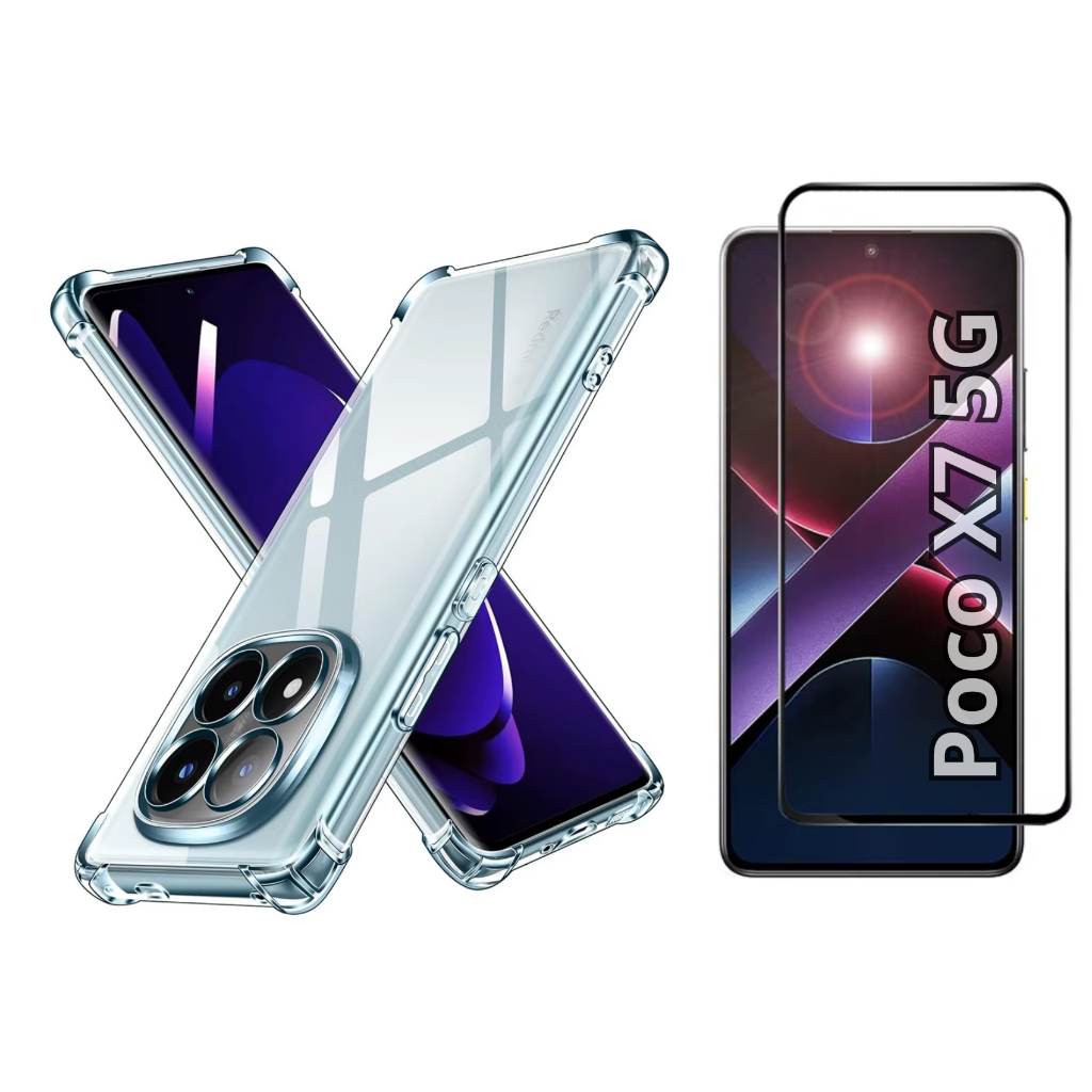 Capa Capinha Case e Película Cerâmica 3D para Xiaomi Poco X7 5G em Oferta na Shopee