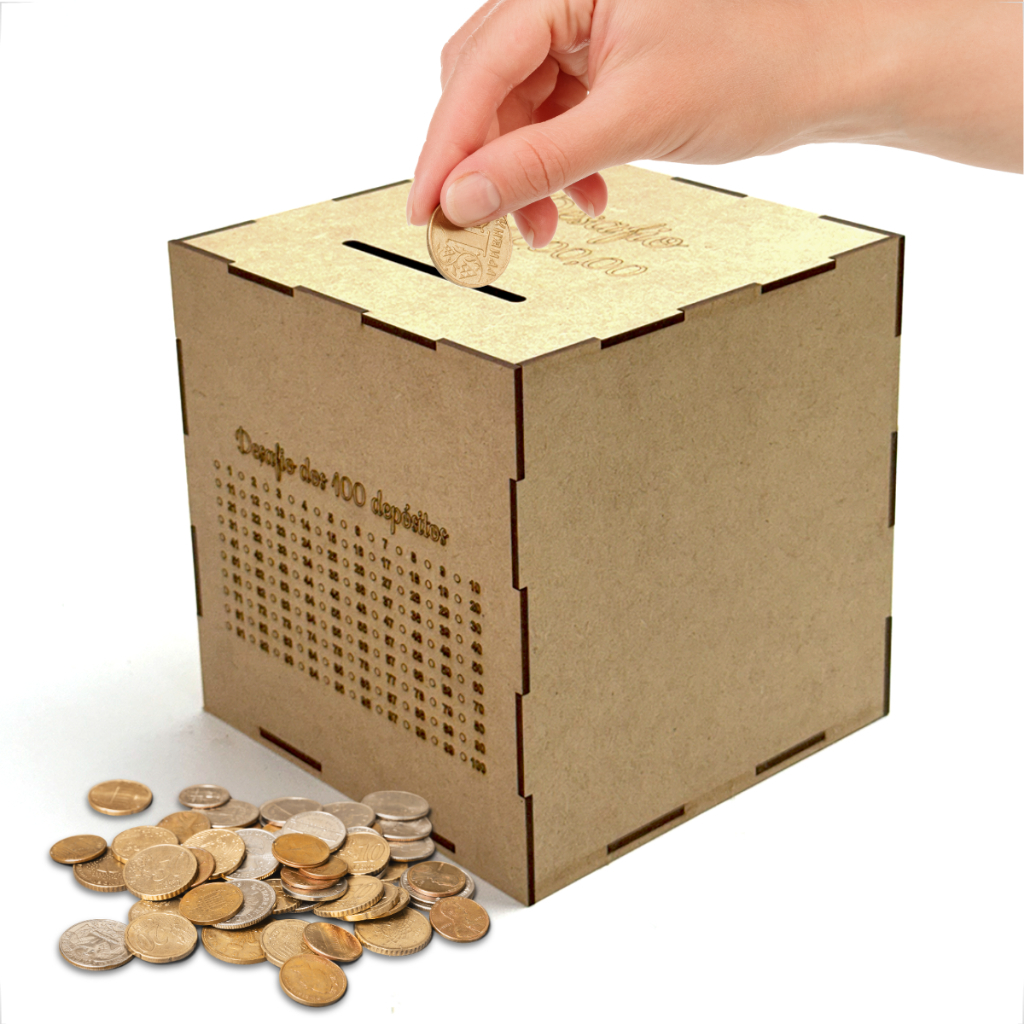 Cofre Mdf Desafio Poupança 1Mil 5Mil 10Mil 20Mil Caixa Economica de Madeira em Oferta na Shopee