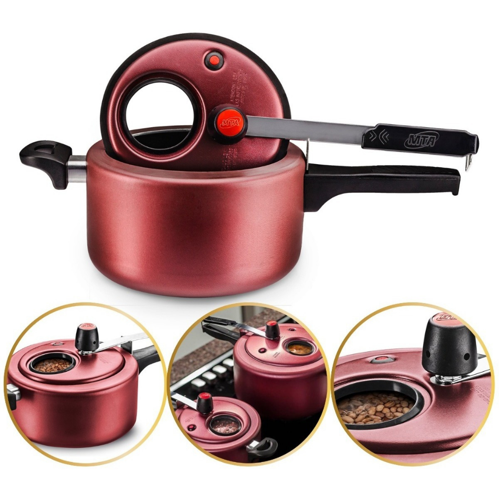 Panela De Pressão 4.5l Antiaderente com Visor Antiaderente Alumínio 6023 MTA