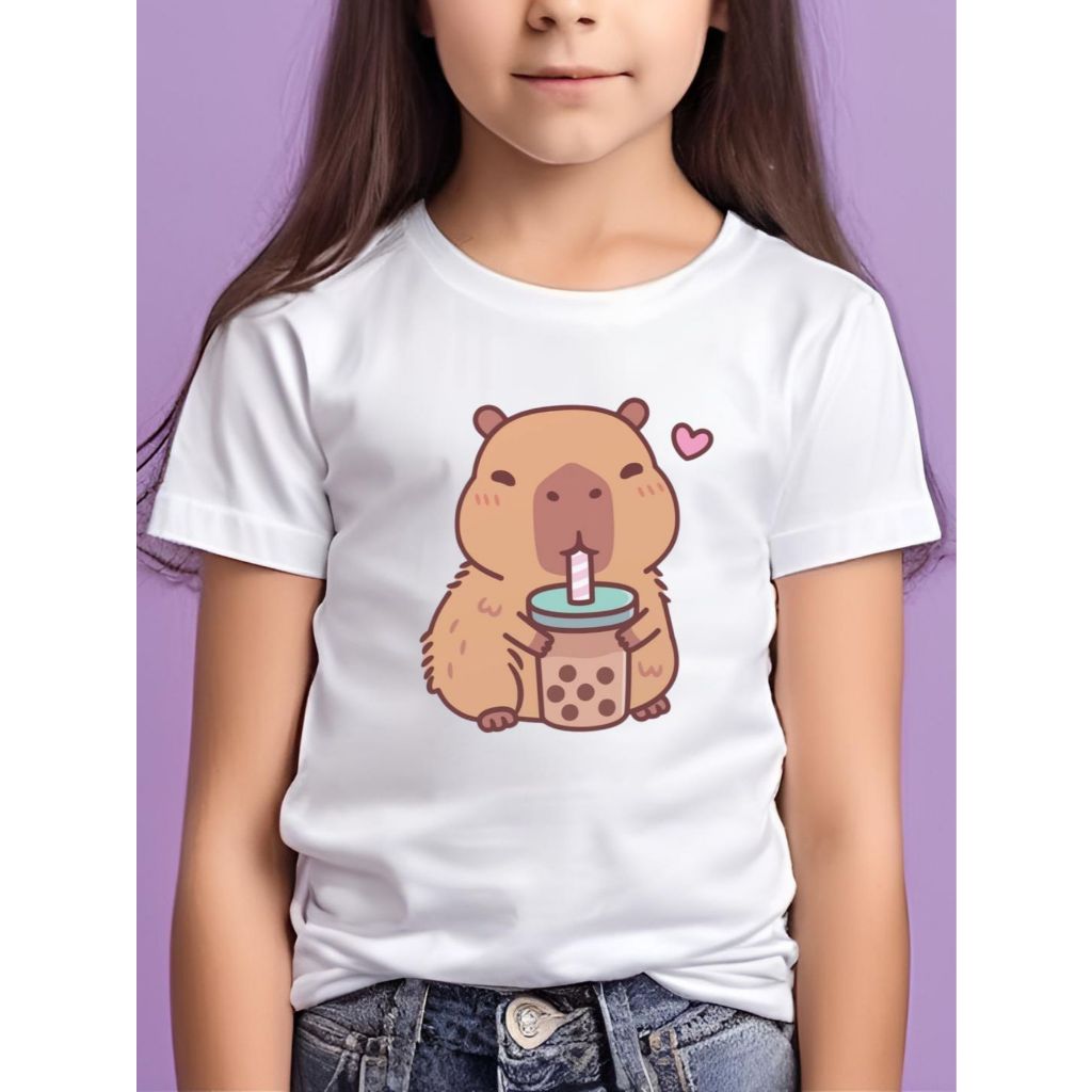 Camisa Camiseta de Capivara Feminino Fofa Poliéster Sublimação em Oferta na Shopee
