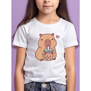 Camisa Camiseta de Capivara Feminino Fofa Poliéster Sublimação em Oferta na Shopee