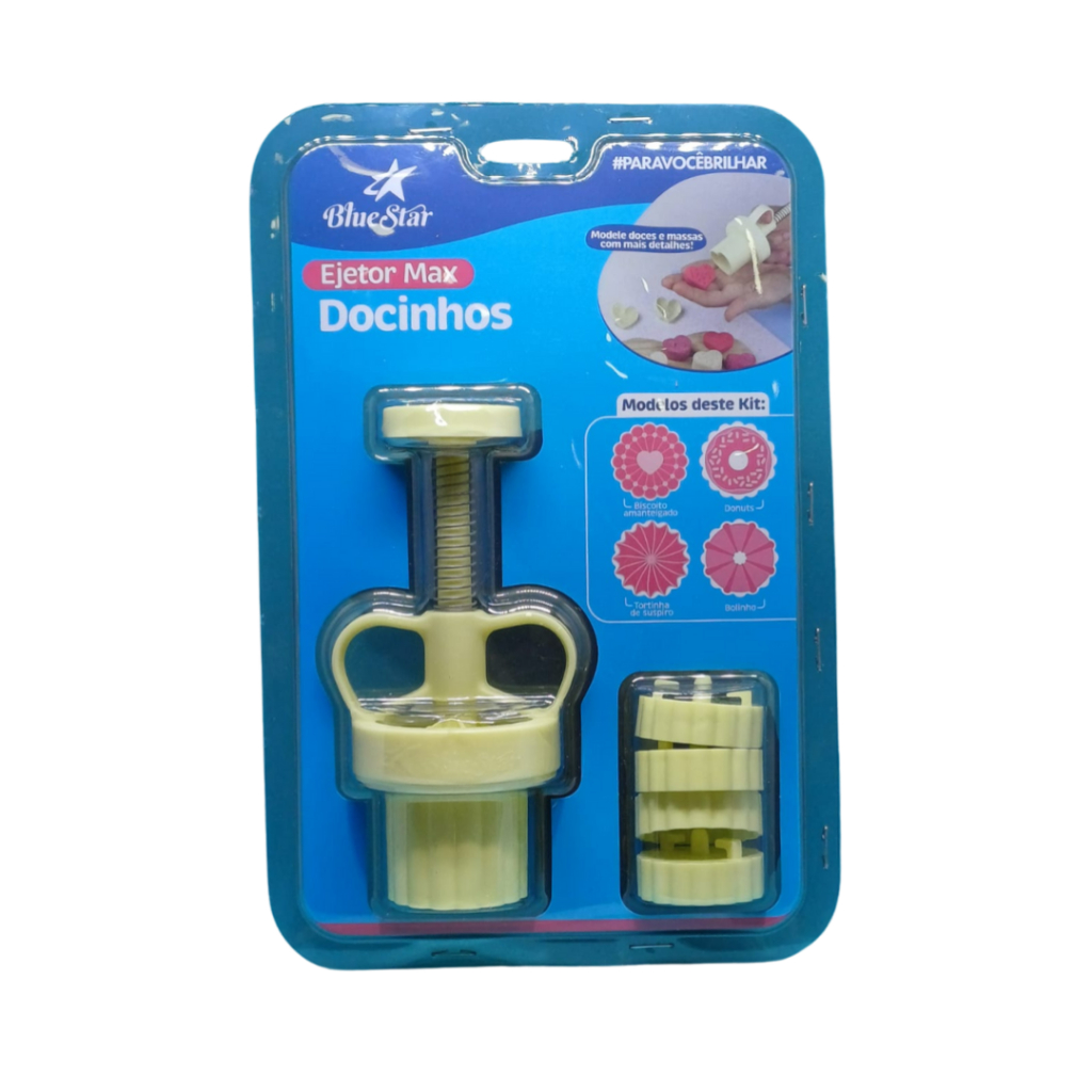 Kit Ejetor Max Docinhos Formato Donuts Para Brigadeiros e Doces Blue Star