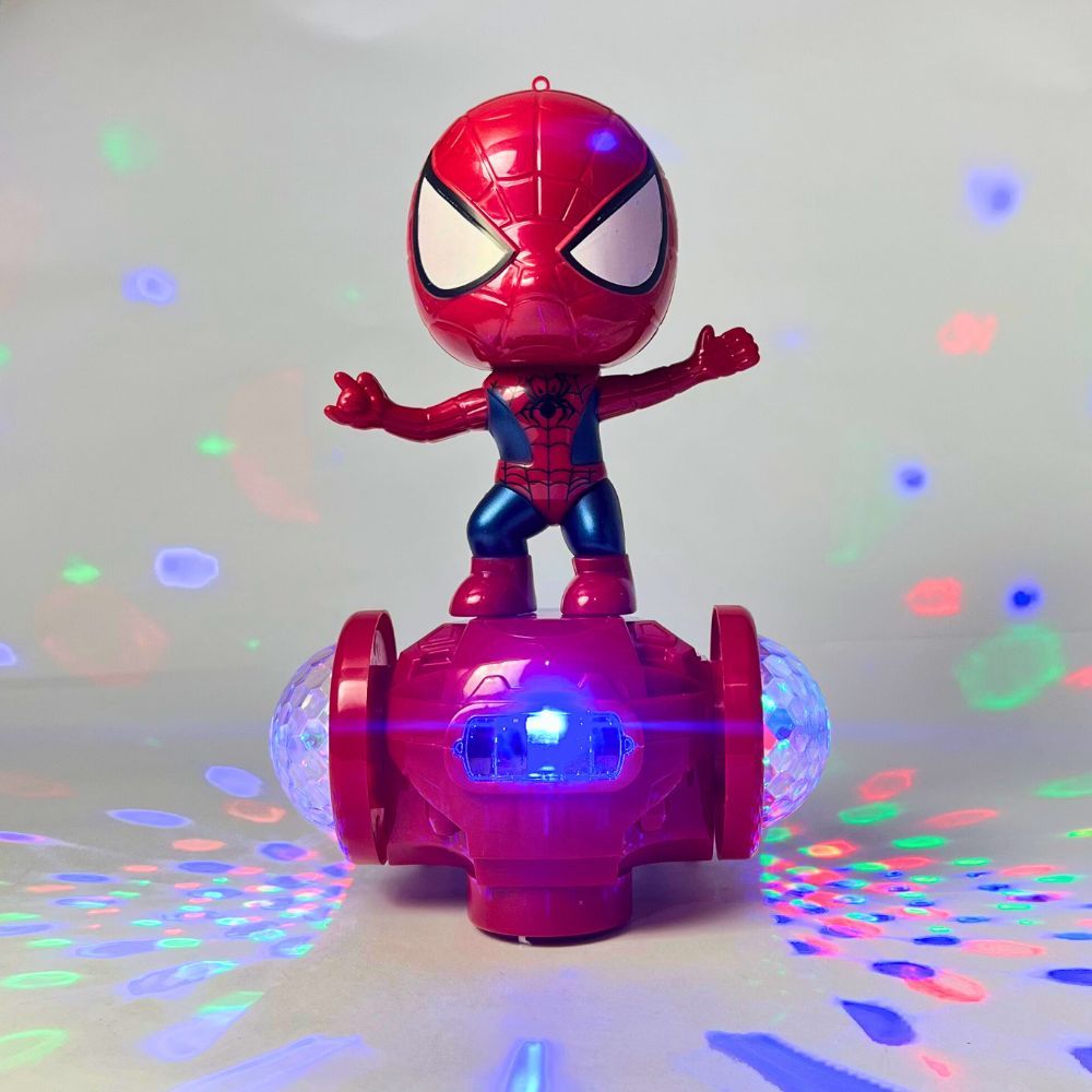 Robô Homem Aranha Brinquedo a Pilha Dança com Luzes e Som Bate e Volta em Oferta na Shopee