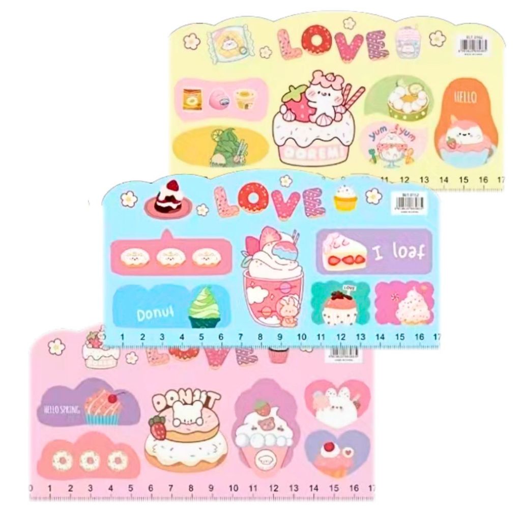 Conjunto de Adesivos e Recadinhos Régua Bloco Post It Cute Presente Papelaria Fofa Escolar Infantil em Oferta na Shopee