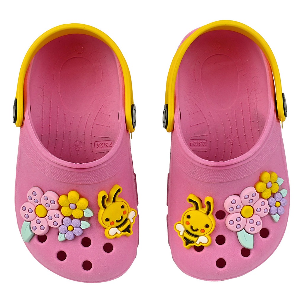 Detalhes do Sandália Babuche Infantil Menina Abelha Flores Kidstep