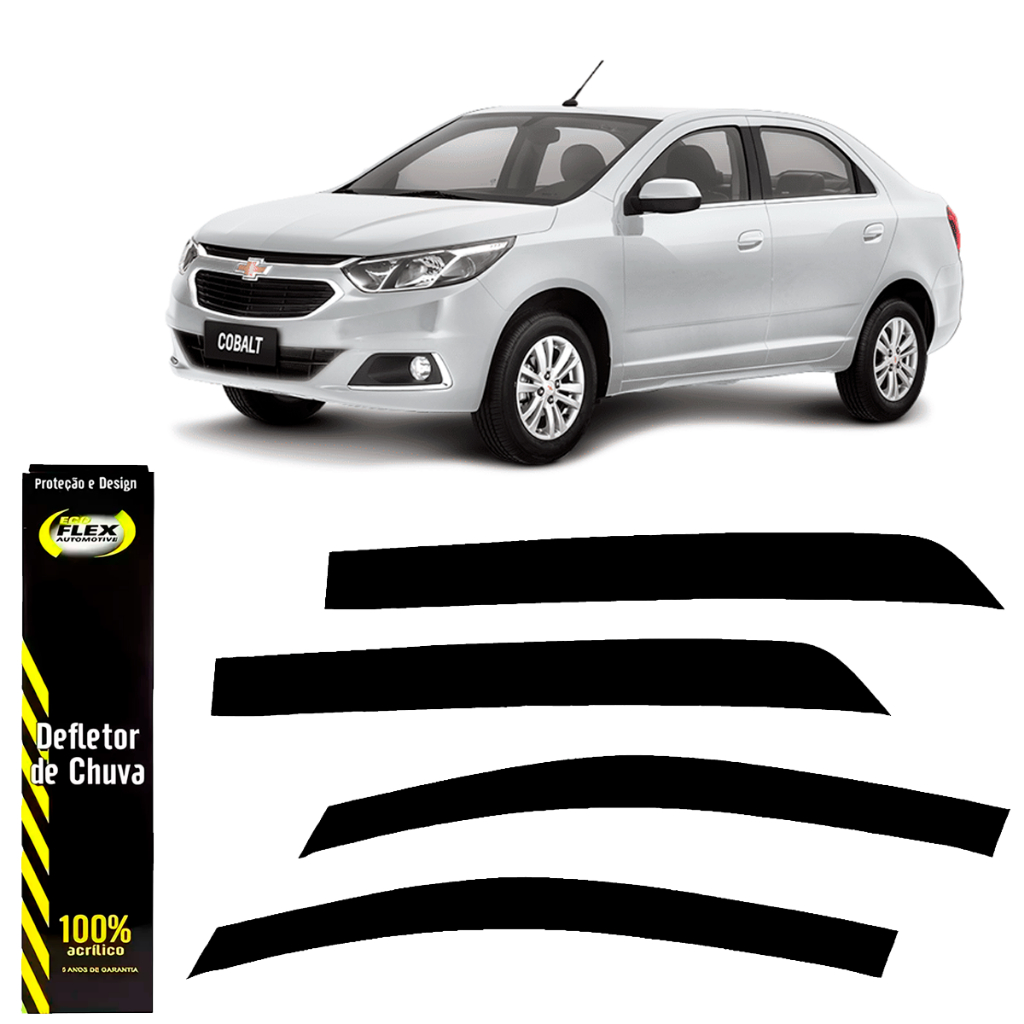 Calha De Chuva Chevrolet Cobalt Defletor Acrílico 4 Portas