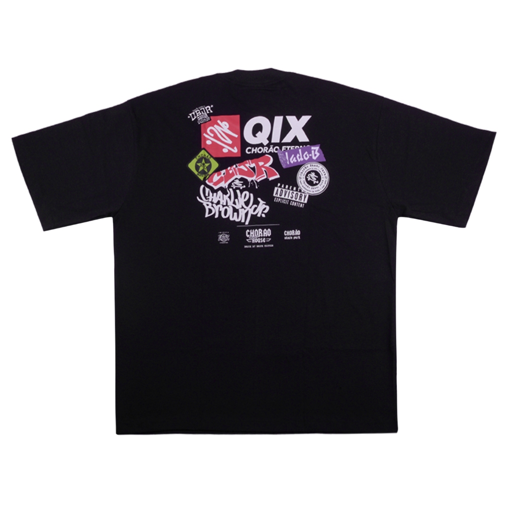Imagem Camiseta Oversized Qix Chorao Lado B Original Algodão Skatista Grande