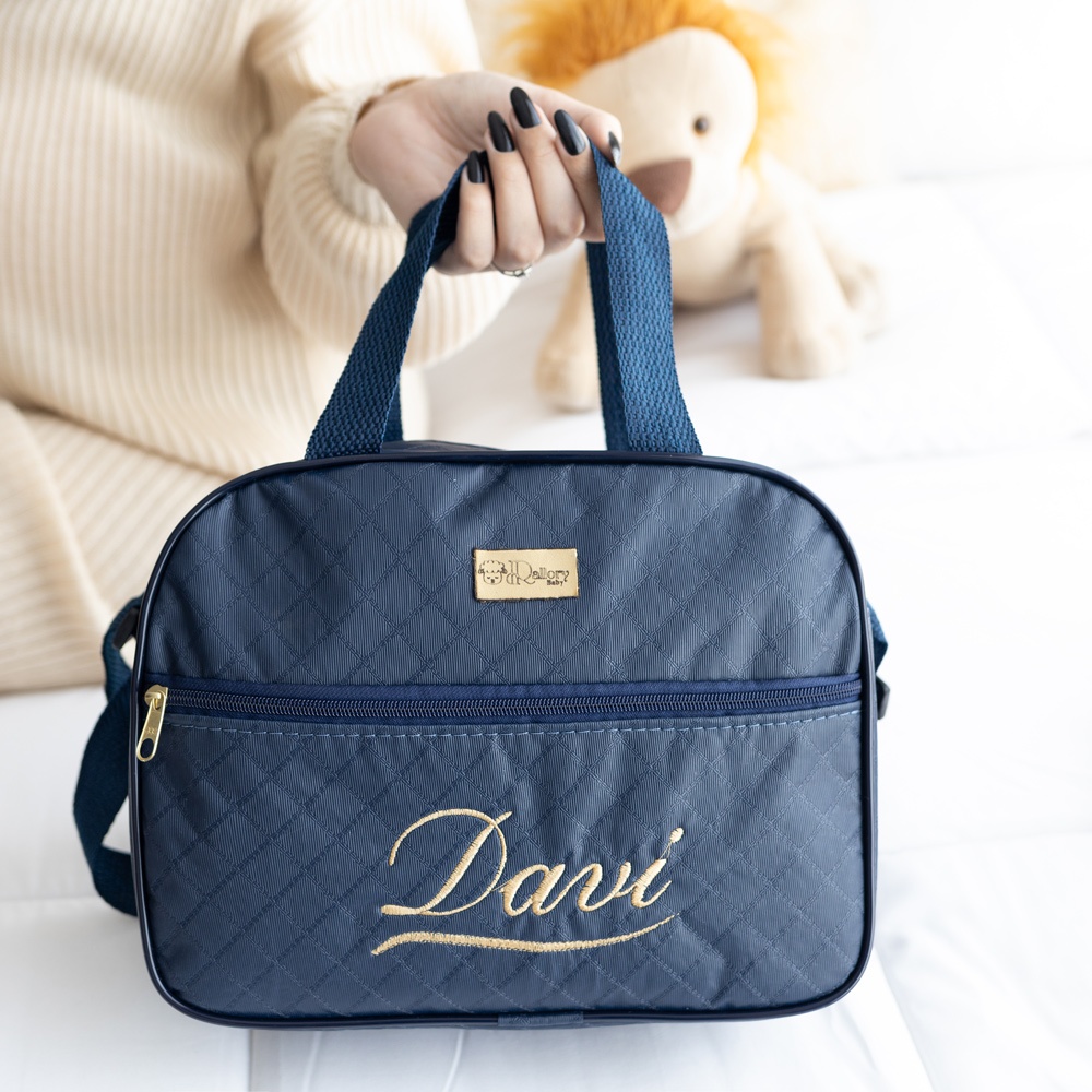 Bolsa Maternidade Pequena Personalizável com Nome do Bebê Menino/a