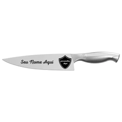 Faca Com Nome Time Personalizada Chef Tramontina Sublime em Aço Inox 8