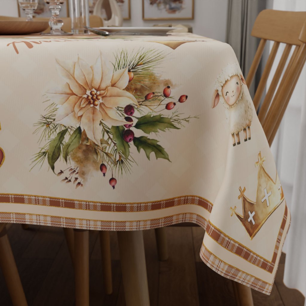 Detalhes do Toalha de Mesa Retangular Oxford Decoração de Páscoa para Mesa Posta 1,40x2,10m